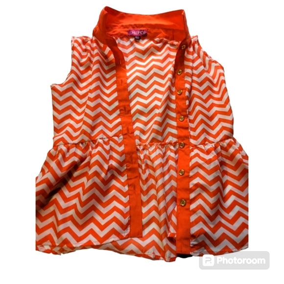 Baby Girl's Dress. Size 10-12months. Orange and White. Chillipop - Picture 5 of 6